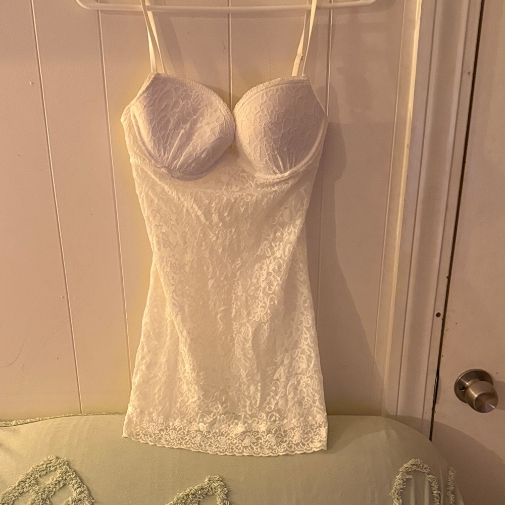 Victoria's Secret White Lace Chemise Slip